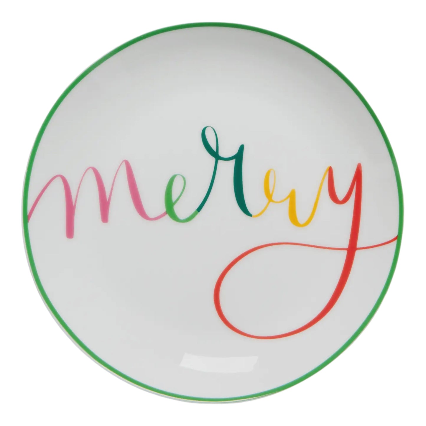 Merry - Joyful - Jolly - Bright - Appetizer Plates - Set Of 4