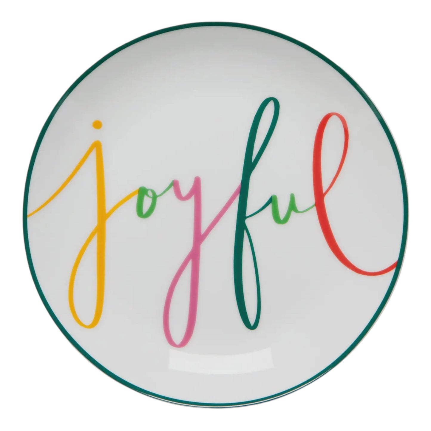 Merry - Joyful - Jolly - Bright - Appetizer Plates - Set Of 4